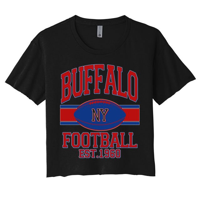 Buffalo New York Football Classic Logo Fan Crop Top