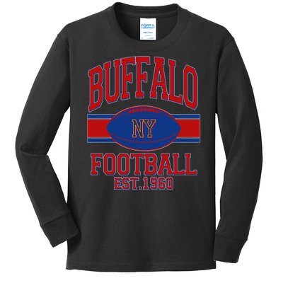 Buffalo New York Football Classic Logo Fan Kids Long Sleeve Shirt