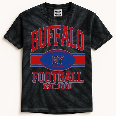 Buffalo New York Football Classic Logo Fan Kids Tie-Dye T-Shirt