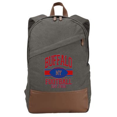 Buffalo New York Football Classic Logo Fan Cotton Canvas Backpack