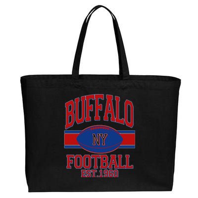 Buffalo New York Football Classic Logo Fan Cotton Canvas Jumbo Tote