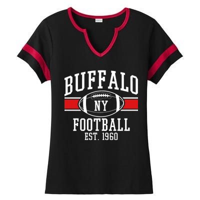 Buffalo NY Football EST 1960 Ladies Halftime Notch Neck Tee