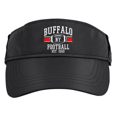 Buffalo NY Football EST 1960 Adult Drive Performance Visor