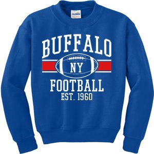 Buffalo NY Football EST 1960 Kids Sweatshirt