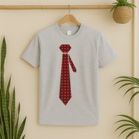 Buffalo Plaid Christmas Tie T-Shirt