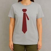 Buffalo Plaid Christmas Tie T-Shirt