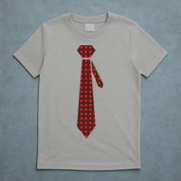 Buffalo Plaid Christmas Tie T-Shirt