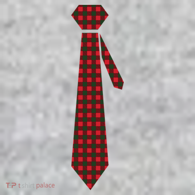 Buffalo Plaid Christmas Tie T-Shirt