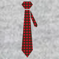 Buffalo Plaid Christmas Tie T-Shirt