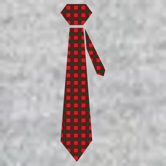 Buffalo Plaid Christmas Tie T-Shirt