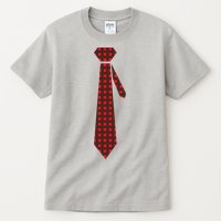 Buffalo Plaid Christmas Tie Tall T-Shirt