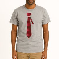 Buffalo Plaid Christmas Tie Tall T-Shirt