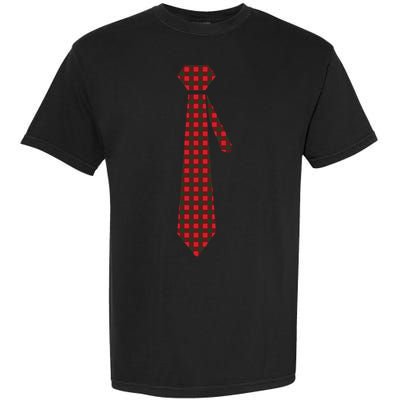Buffalo Plaid Christmas Tie Garment-Dyed Heavyweight T-Shirt