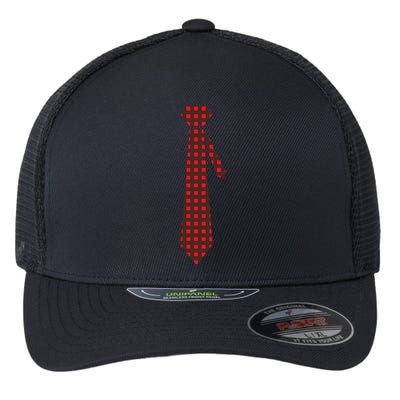 Buffalo Plaid Christmas Tie Flexfit Unipanel Trucker Cap