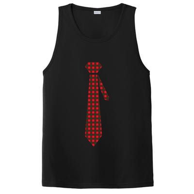 Buffalo Plaid Christmas Tie PosiCharge Competitor Tank