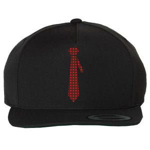 Buffalo Plaid Christmas Tie Wool Snapback Cap