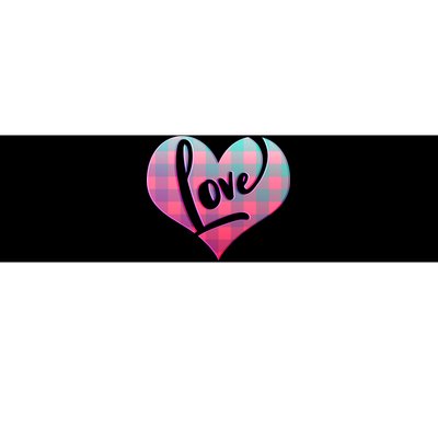 Buffalo Plaid Love Heart Valentines Day Bumper Sticker