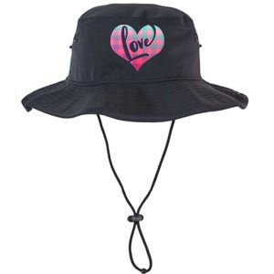 Buffalo Plaid Love Heart Valentines Day Legacy Cool Fit Booney Bucket Hat