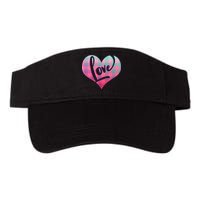 Buffalo Plaid Love Heart Valentines Day Valucap Bio-Washed Visor