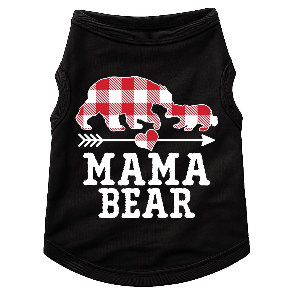Buffalo Plaid Mama Bear Doggie Tank