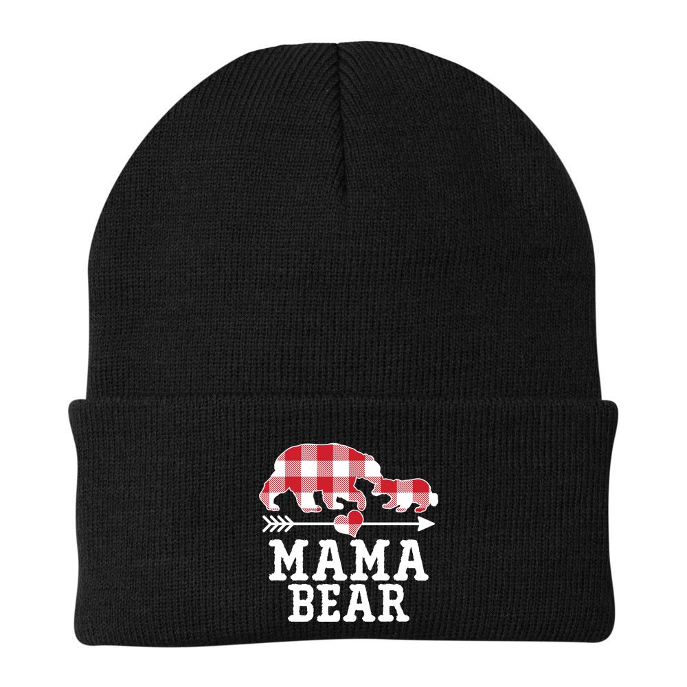 Buffalo Plaid Mama Bear Beanie