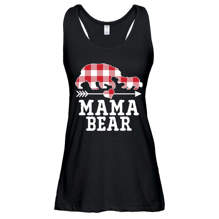 Buffalo Plaid Mama Bear Ladies Essential Flowy Tank
