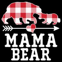 Buffalo Plaid Mama Bear Ladies Essential Flowy Tank