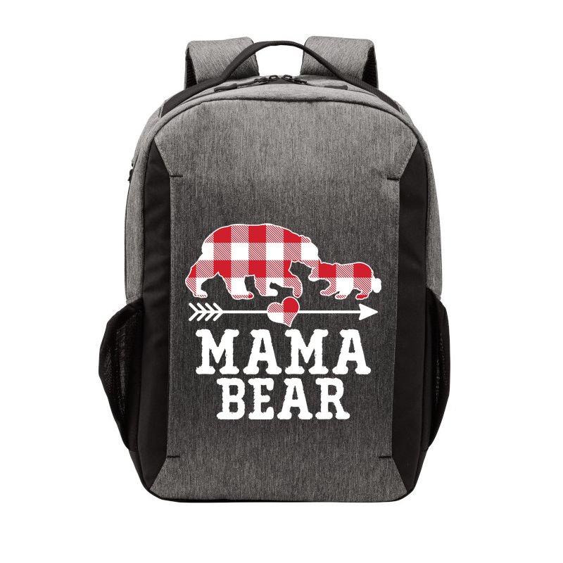 Buffalo Plaid Mama Bear Vector Backpack