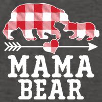 Buffalo Plaid Mama Bear Vector Backpack