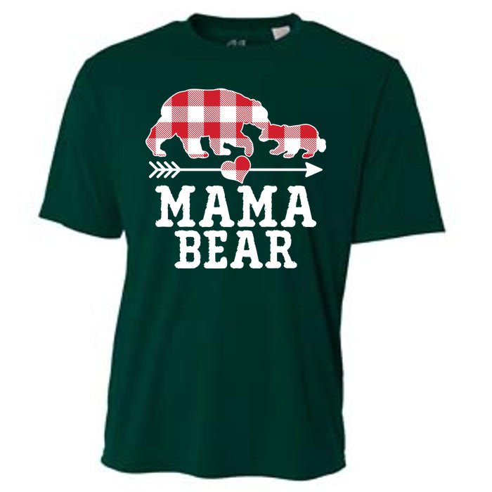 Buffalo Plaid Mama Bear Cooling Performance Crew T-Shirt