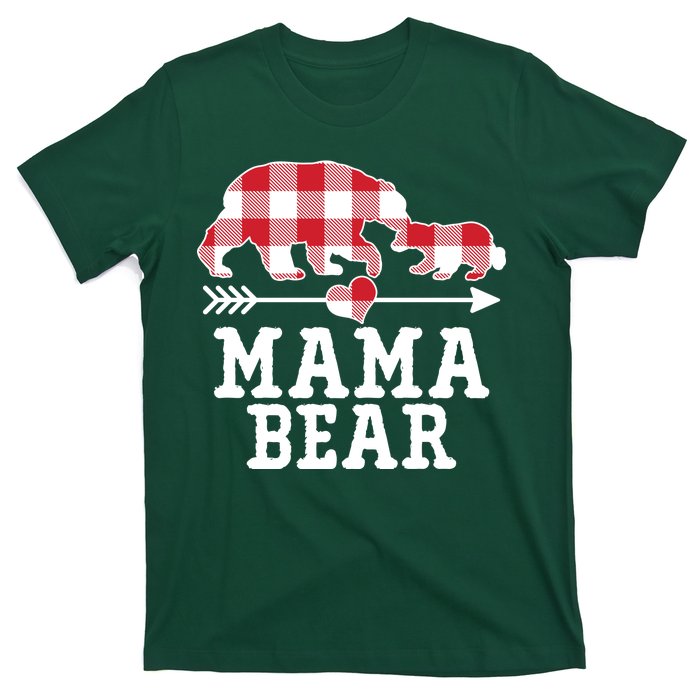 Buffalo Plaid Mama Bear T-Shirt