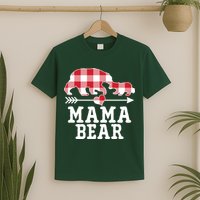 Buffalo Plaid Mama Bear T-Shirt