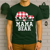 Buffalo Plaid Mama Bear T-Shirt