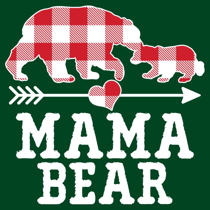 Buffalo Plaid Mama Bear T-Shirt