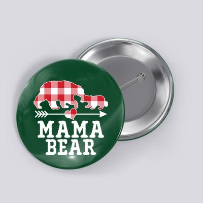 Buffalo Plaid Mama Bear Button