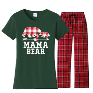 Buffalo Plaid Mama Bear Women's Flannel Pajama Set