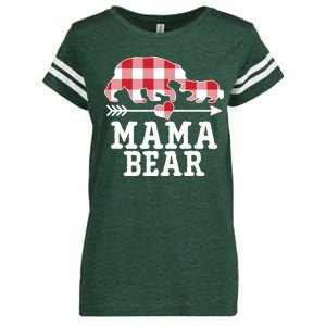 Buffalo Plaid Mama Bear Enza Ladies Jersey Football T-Shirt