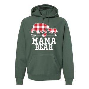 Buffalo Plaid Mama Bear Premium Hoodie