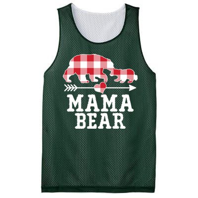 Buffalo Plaid Mama Bear Mesh Reversible Basketball Jersey Tank