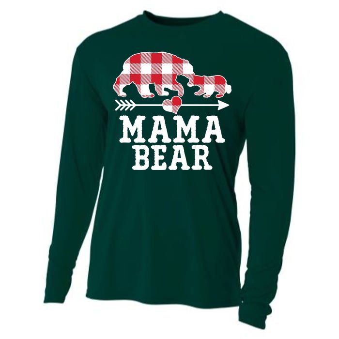 Buffalo Plaid Mama Bear Cooling Performance Long Sleeve Crew