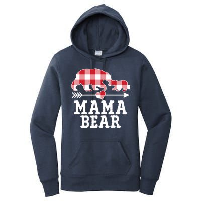 Buffalo Plaid Mama Bear Women's Pullover Hoodie