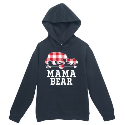 Buffalo Plaid Mama Bear Urban Pullover Hoodie