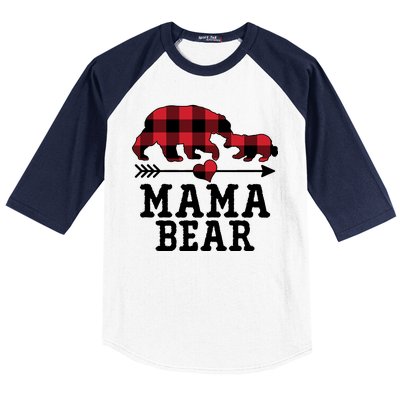 Buffalo Plaid Mama Bear Baseball Sleeve Shirt