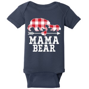 Buffalo Plaid Mama Bear Baby Bodysuit