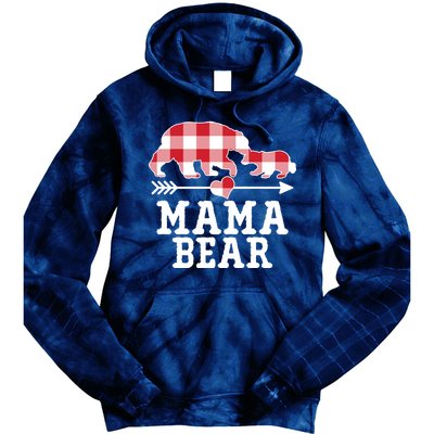 Buffalo Plaid Mama Bear Tie Dye Hoodie