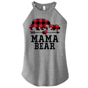 Buffalo Plaid Mama Bear Women's Perfect Tri Rocker Tank