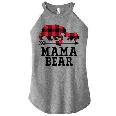 Buffalo Plaid Mama Bear Women’s Perfect Tri Rocker Tank