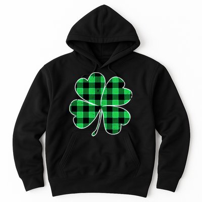 Buffalo Plaid Vintage Clover Hoodie