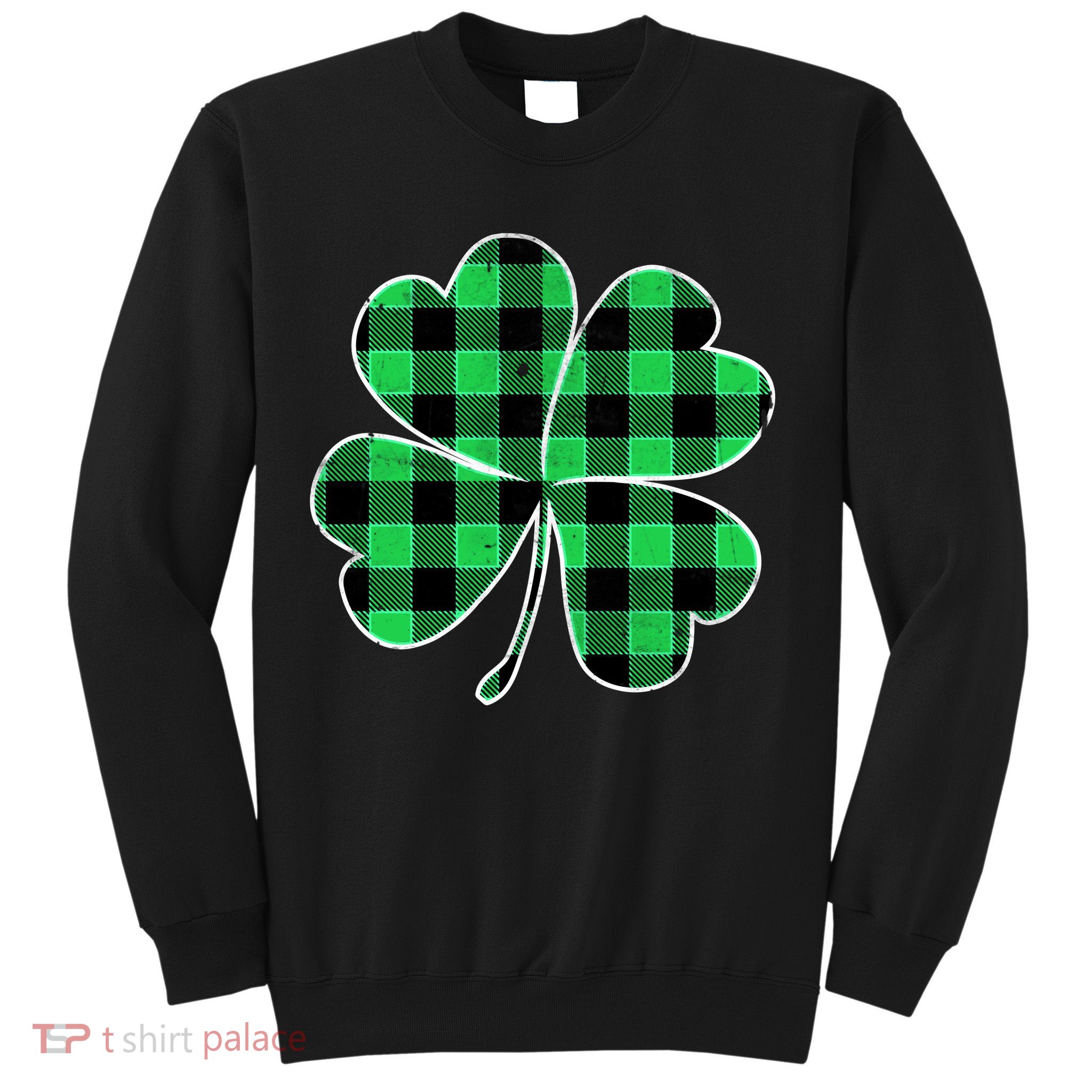 Buffalo Plaid Vintage Clover Sweatshirt