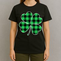 Buffalo Plaid Vintage Clover T-Shirt
